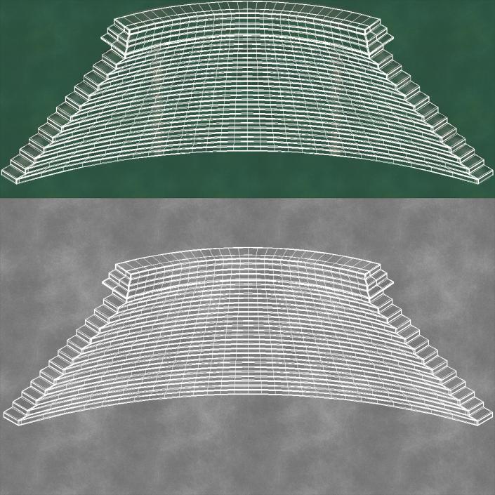 3D Stadium Seating Tribune model