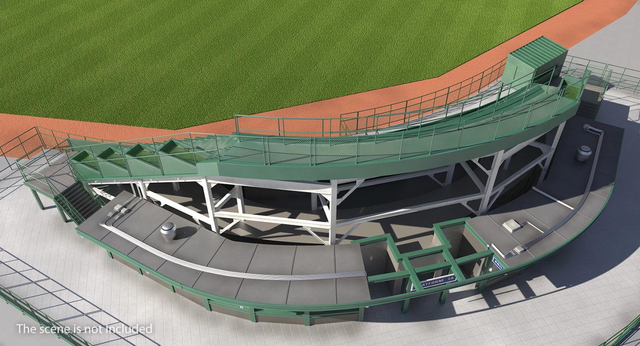 3D Stadium Seating Tribune model