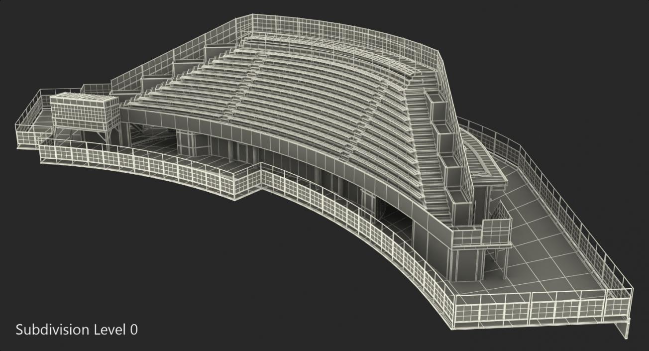 3D Stadium Seating Tribune model