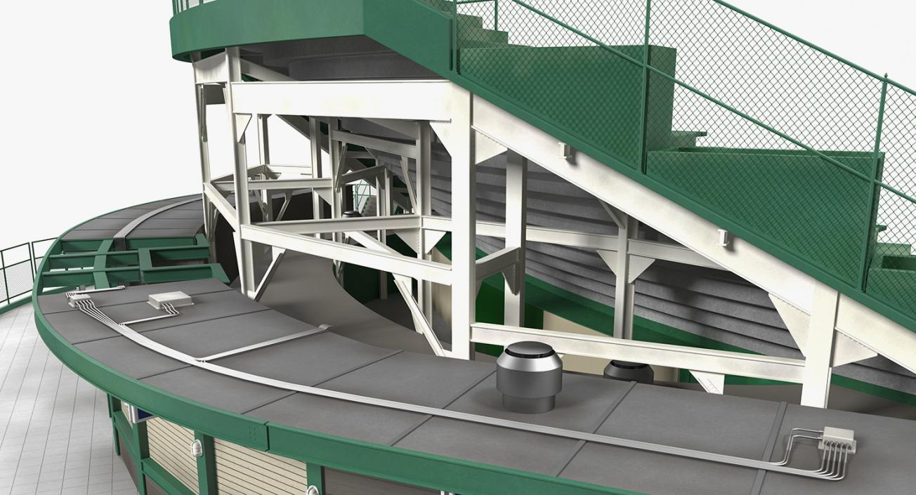 3D Stadium Seating Tribune model