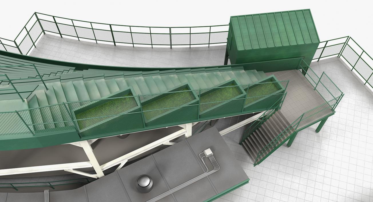 3D Stadium Seating Tribune model