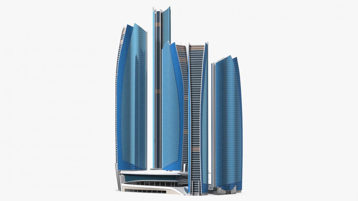 3D Etihad Towers model