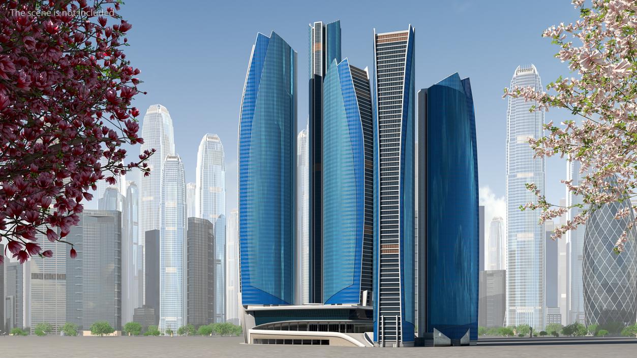 3D Etihad Towers model