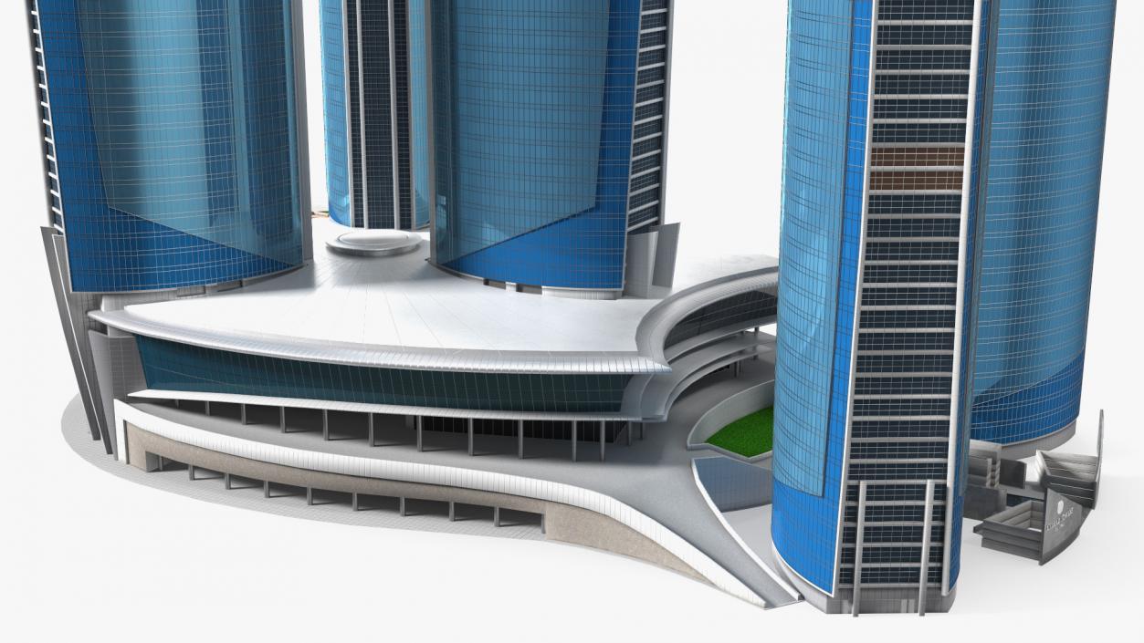 3D Etihad Towers model