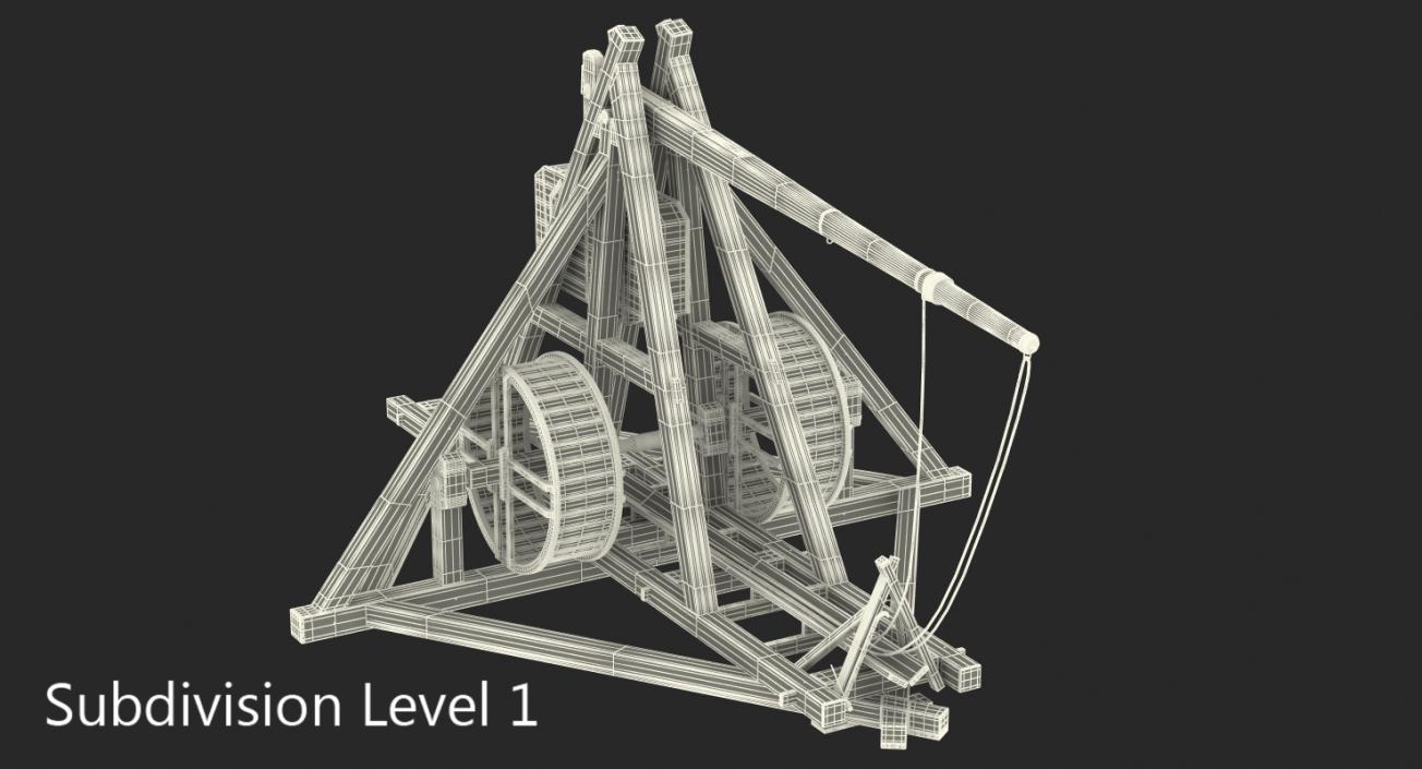 3D Medieval Trebuchet model