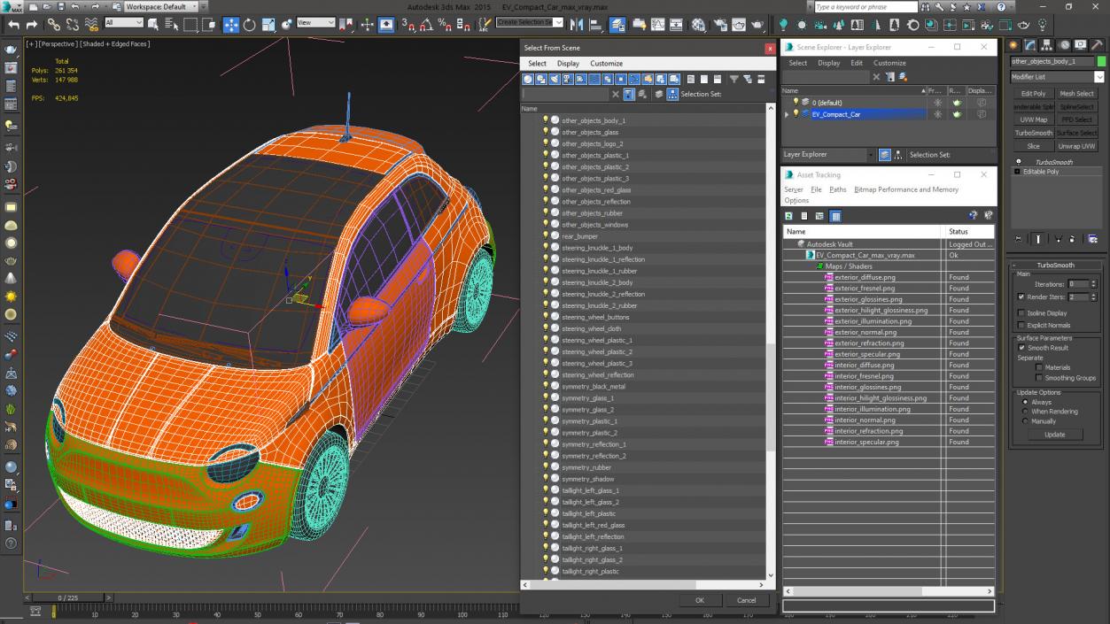 EV Compact Car 3D model