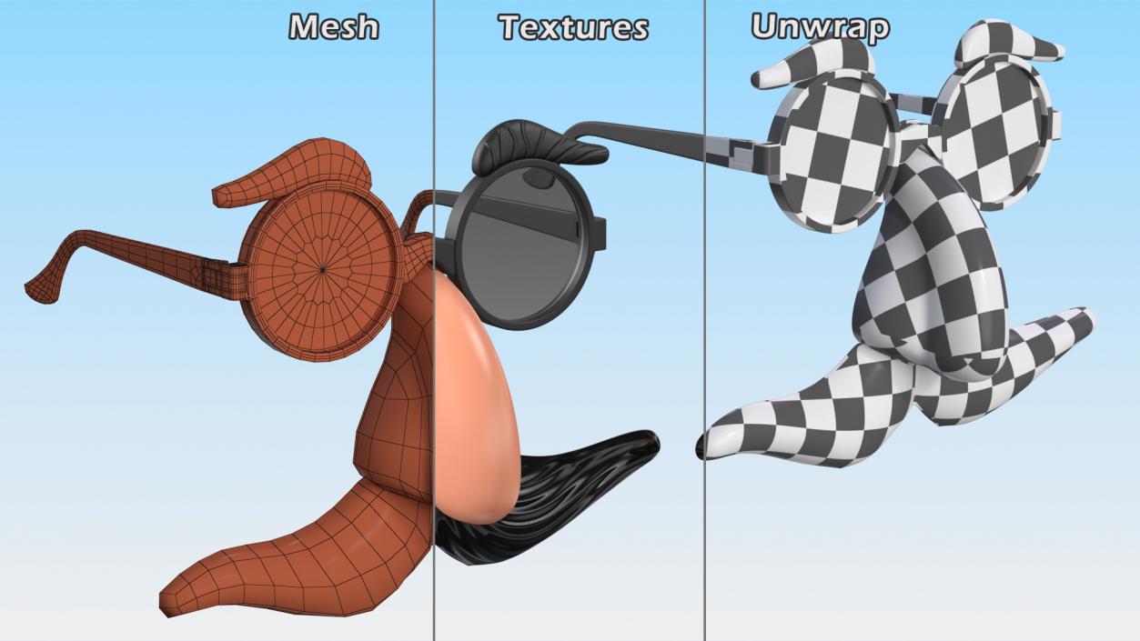 Groucho Disguise Glasses 3D model