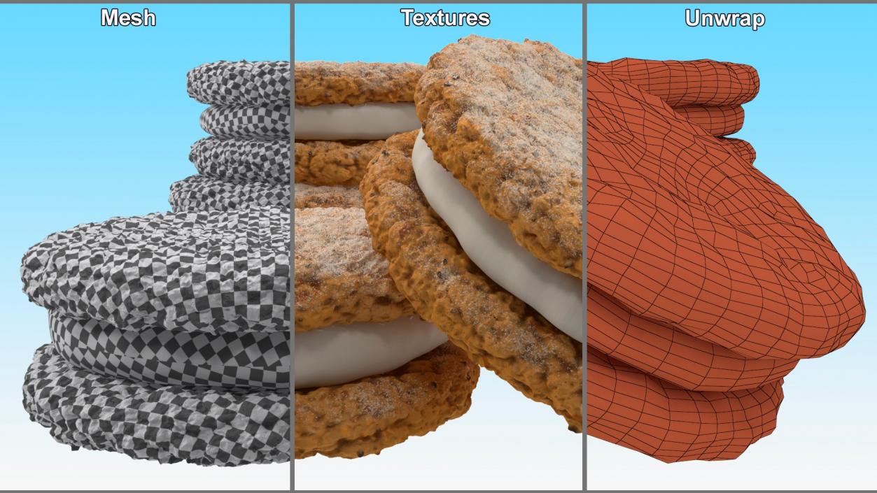 3D Cookies Collection model