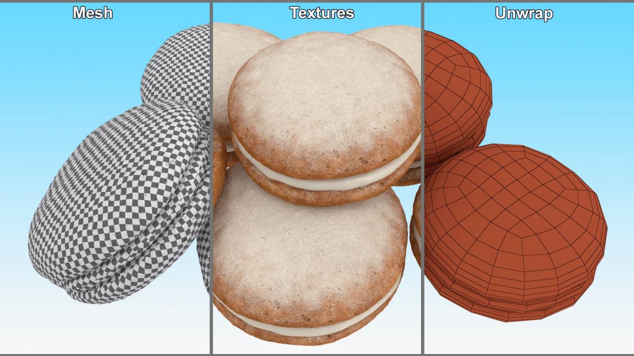 3D Cookies Collection model