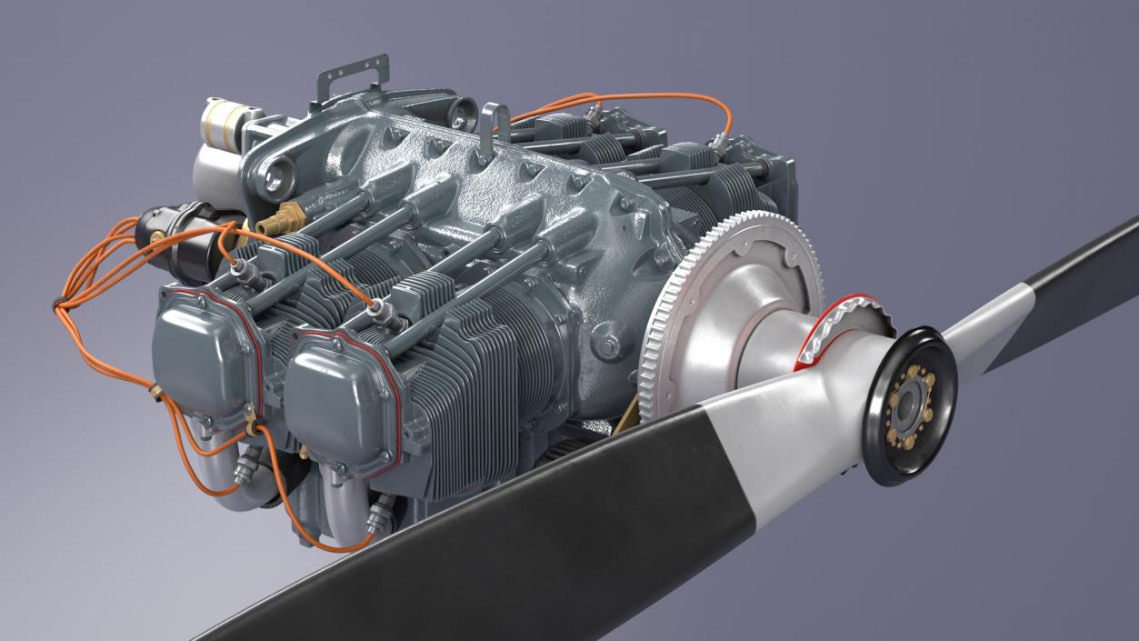 3D Piston Aero Engine model