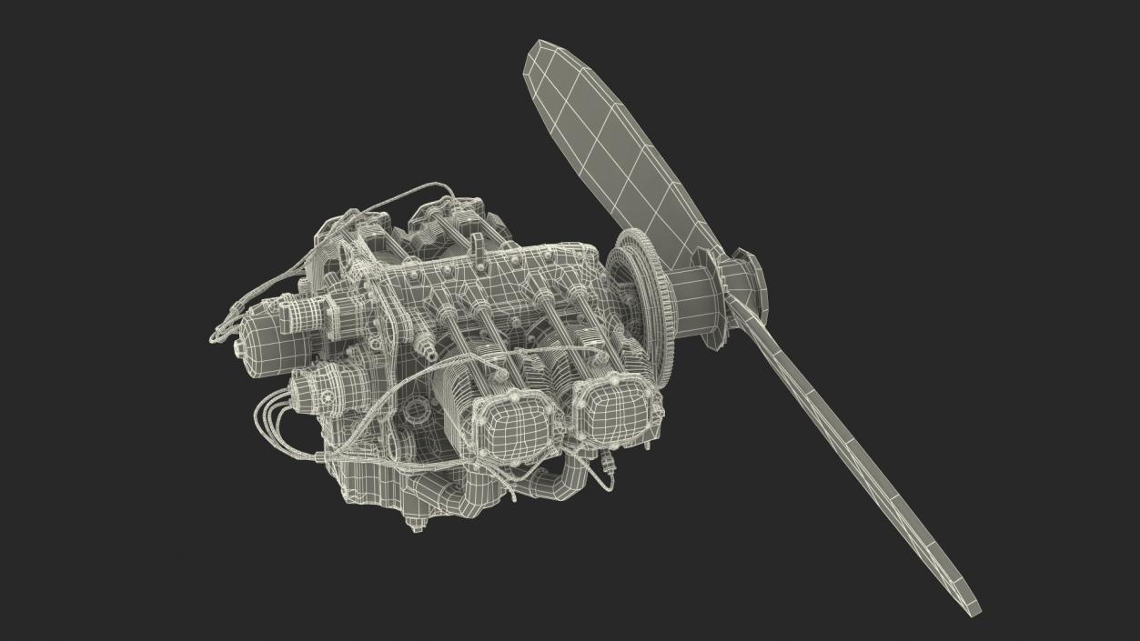 3D Piston Aero Engine model