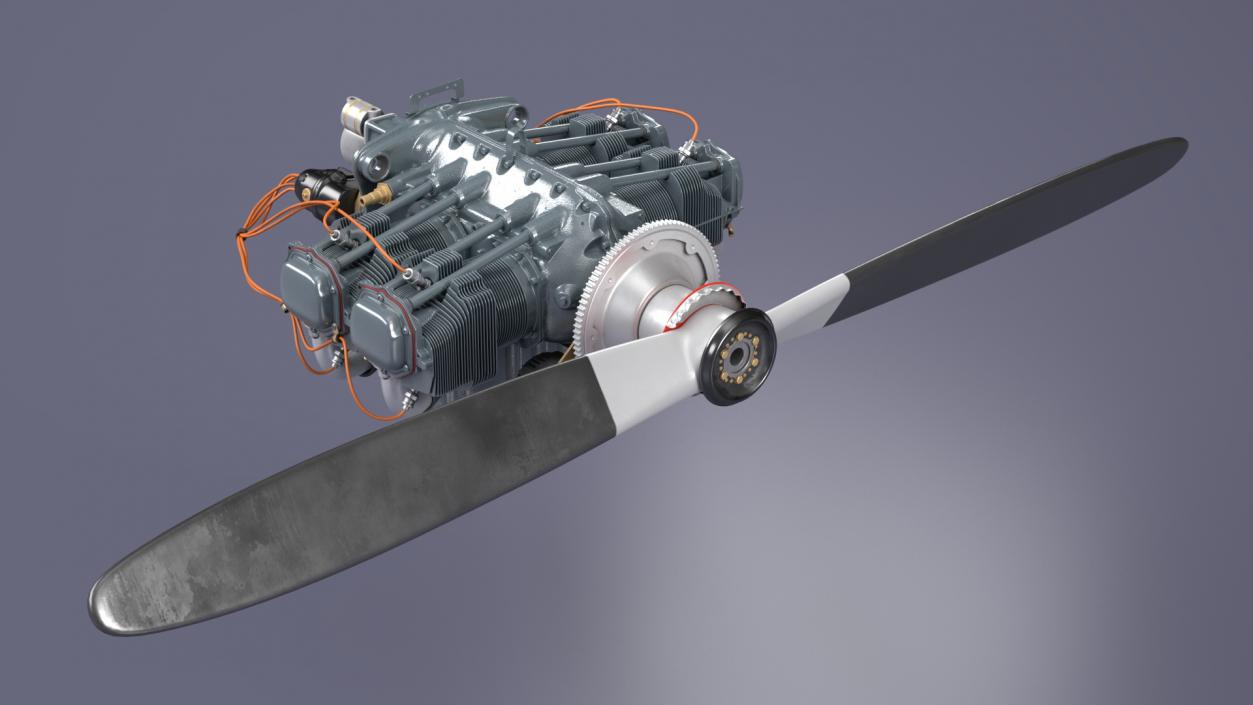 3D Piston Aero Engine model