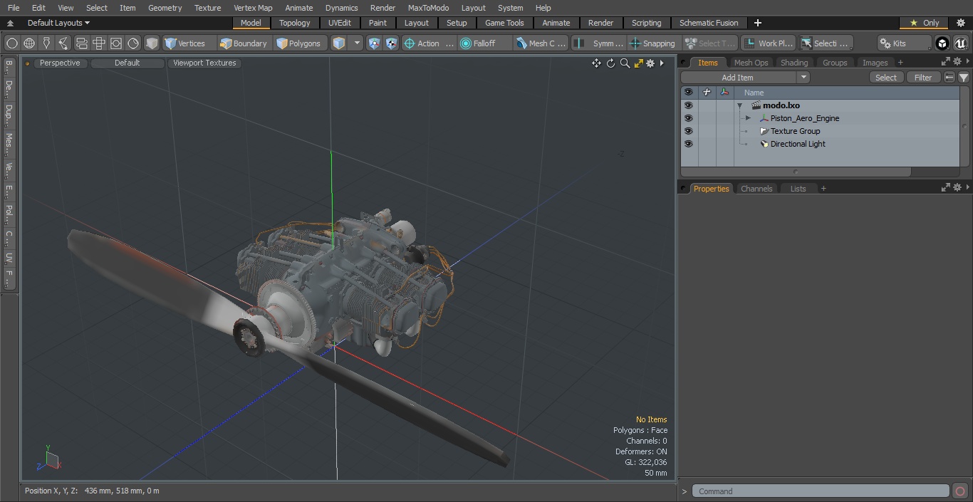 3D Piston Aero Engine model