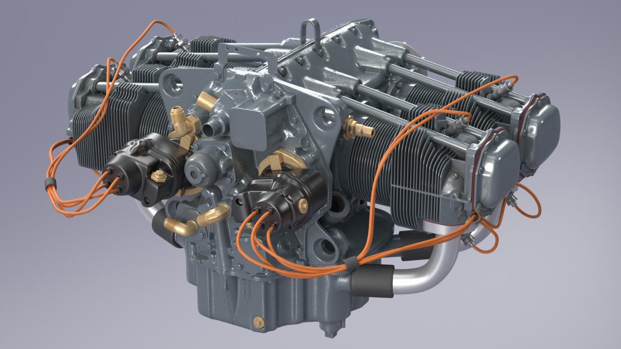 3D Piston Aero Engine model