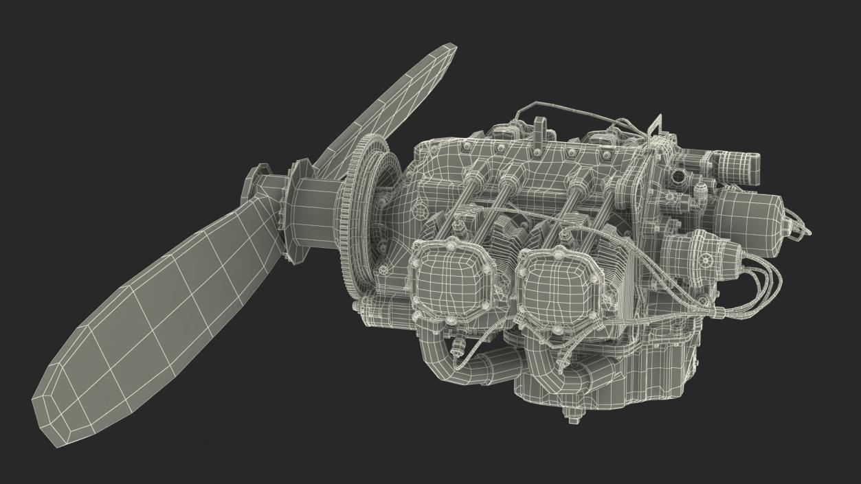 3D Piston Aero Engine model