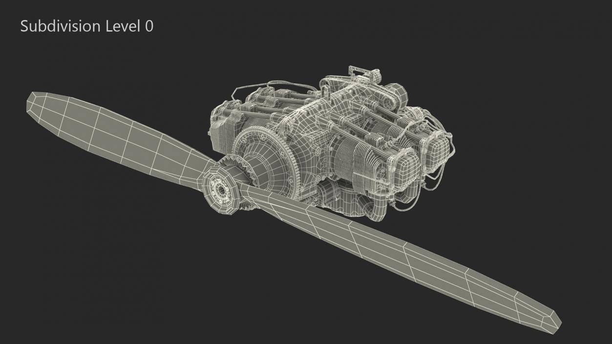 3D Piston Aero Engine model