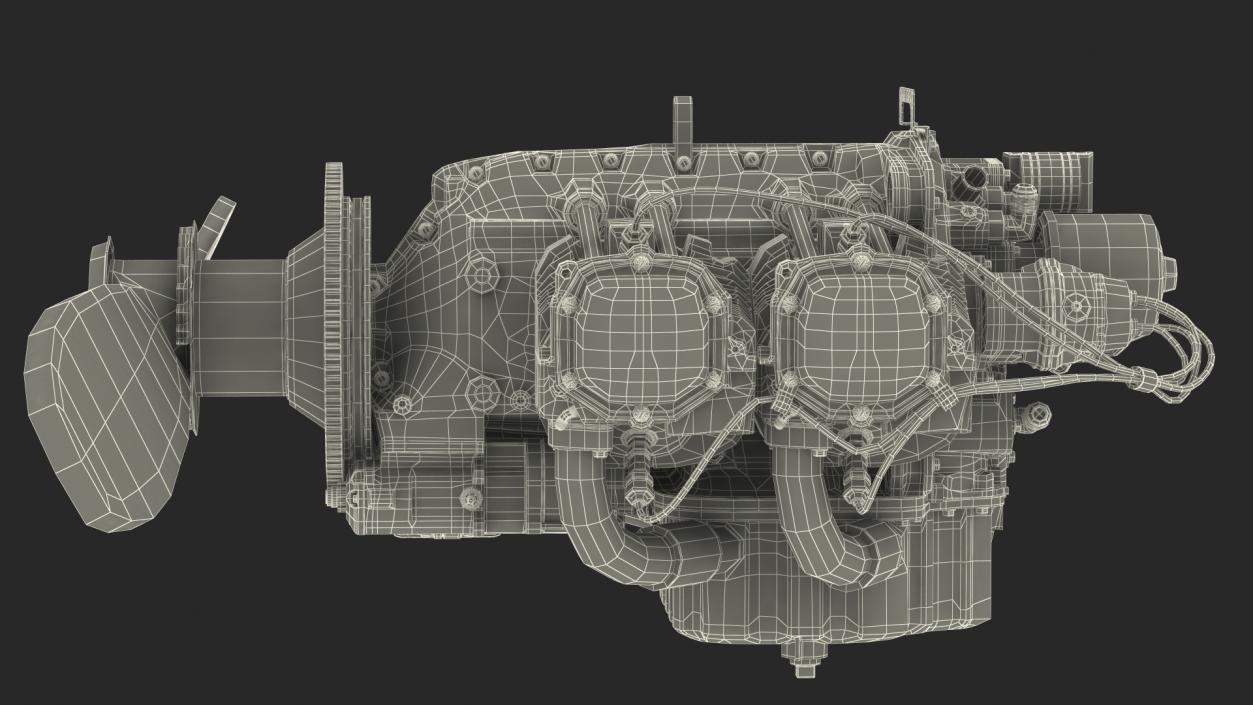 3D Piston Aero Engine model