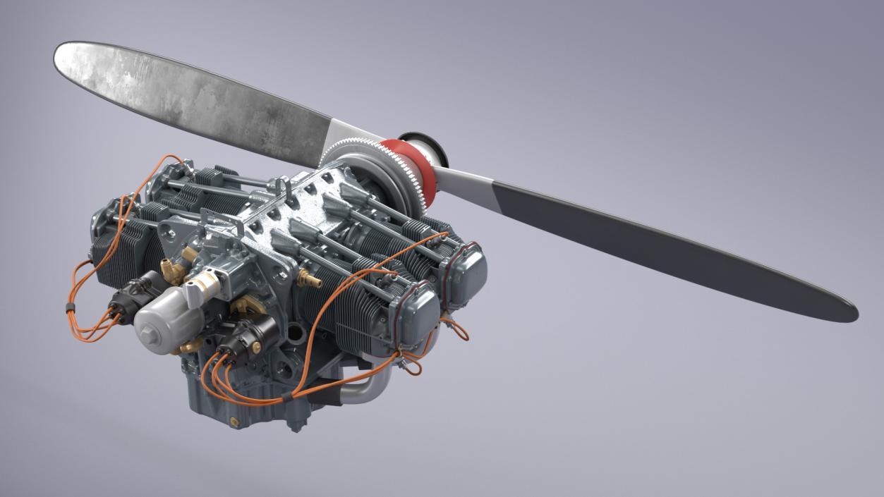 3D Piston Aero Engine model