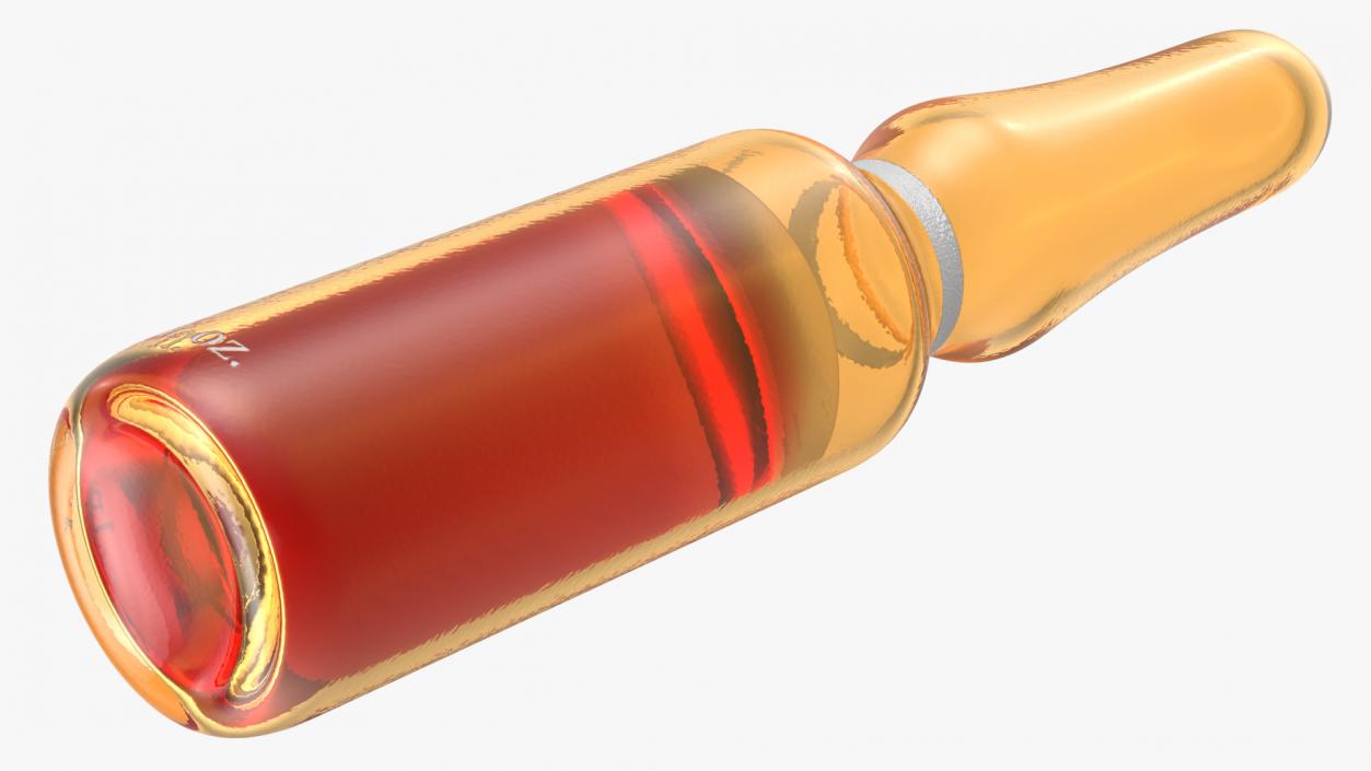 Thiamine B1 Injection 1ml Amber Ampoule 3D model