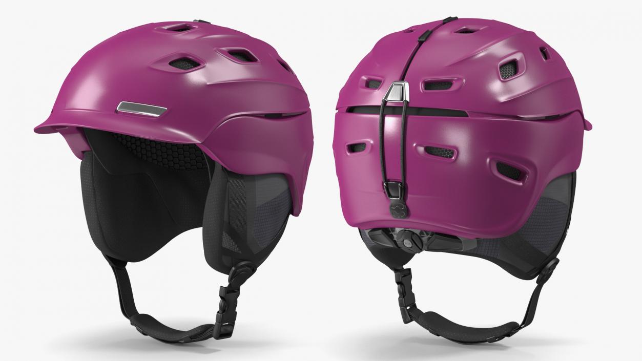 Womens Snow Helmet Red 3D