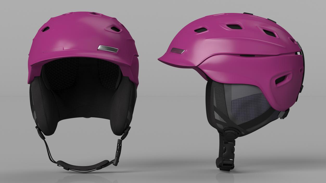 Womens Snow Helmet Red 3D