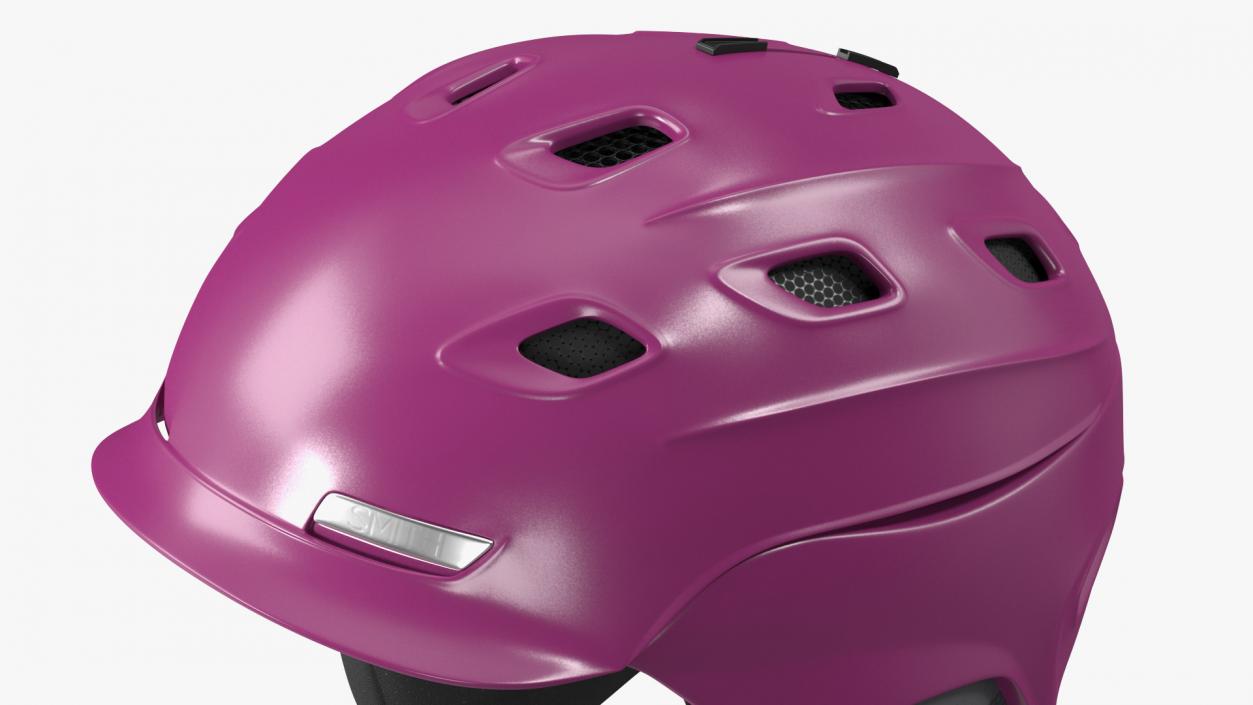 Womens Snow Helmet Red 3D