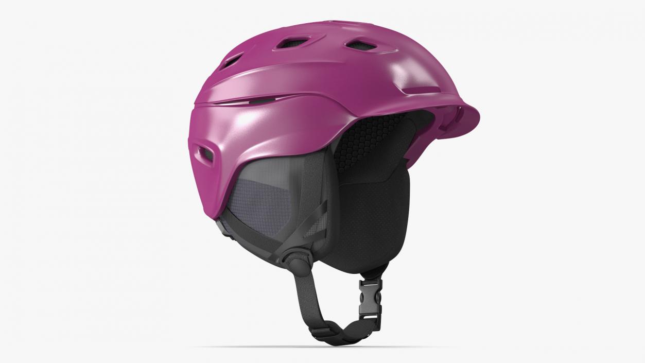 Womens Snow Helmet Red 3D