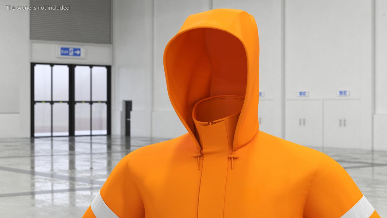 High Visibility Rain Jacket 3D