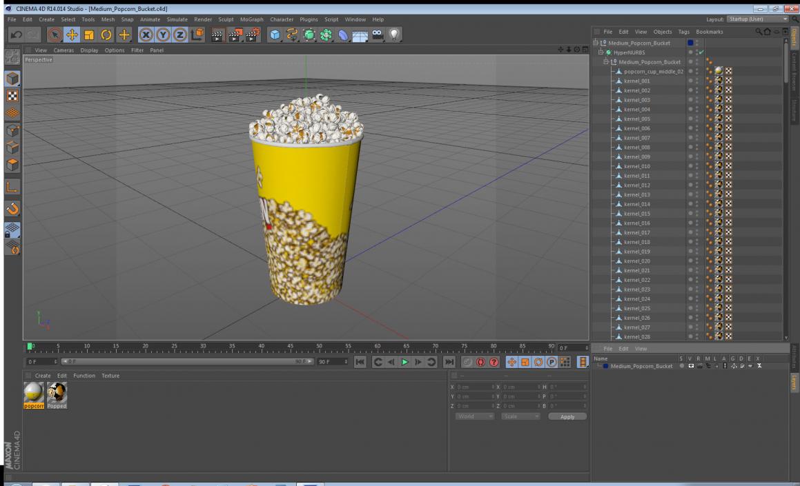 3D Medium Popcorn Bucket