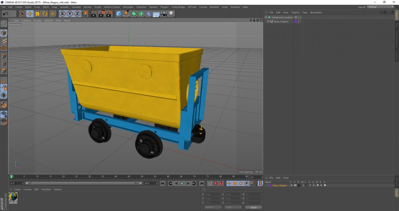 3D model Mine Wagon