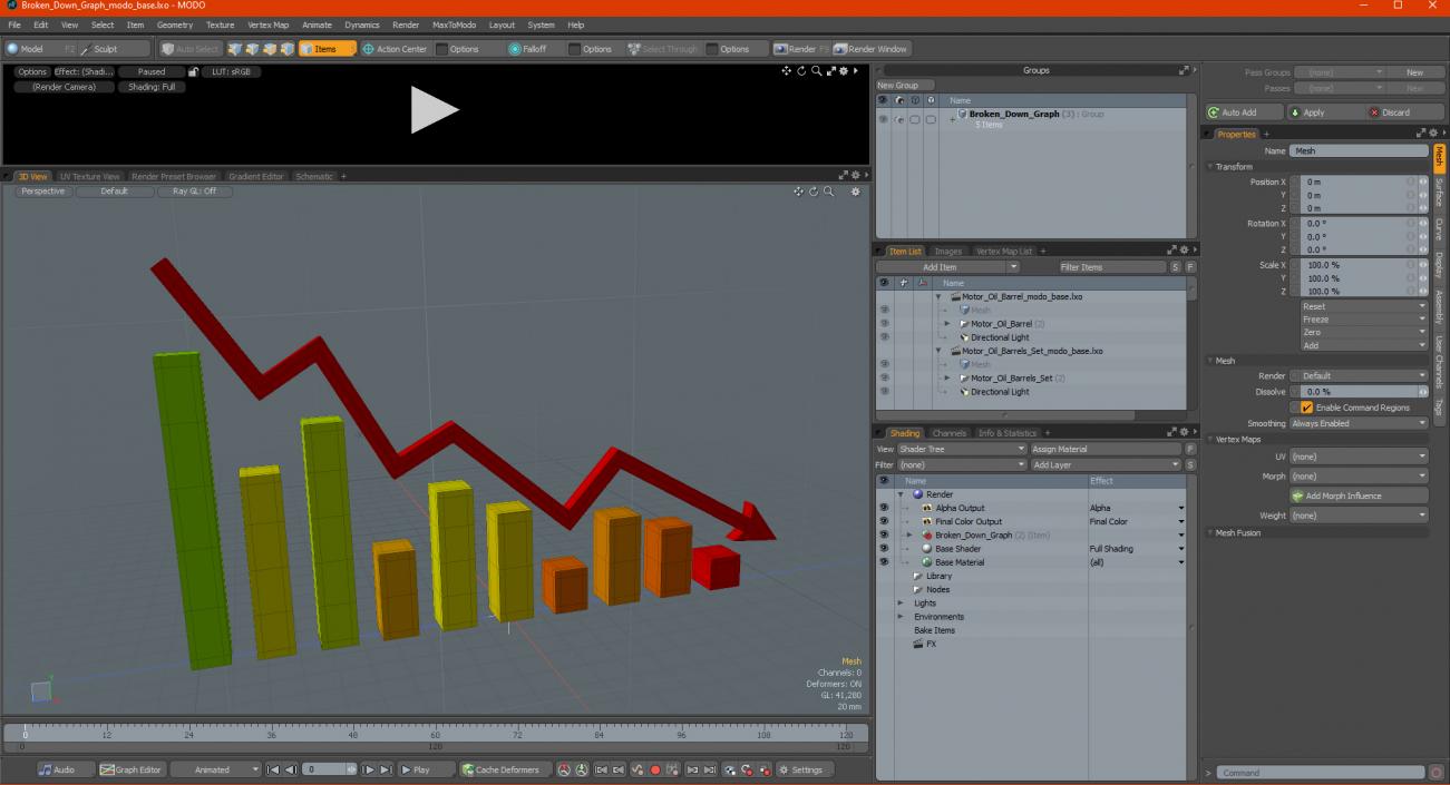 Broken Down Graph 3D