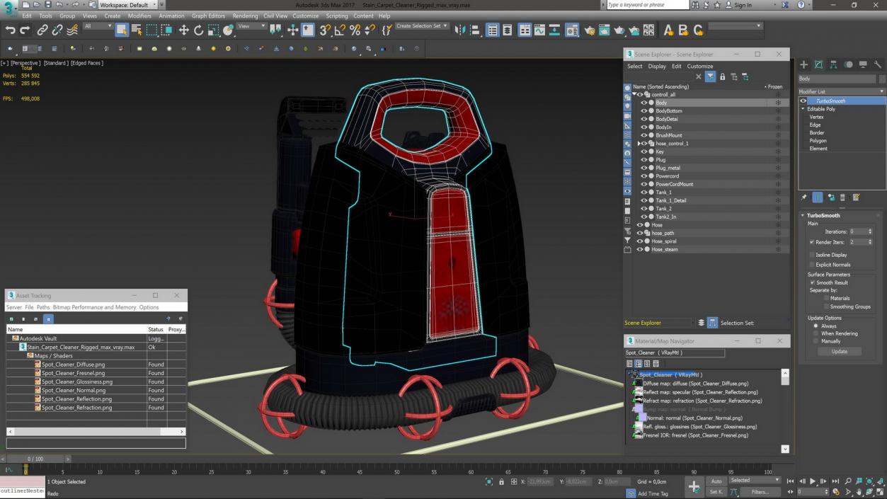 Stain Carpet Cleaner Rigged 3D