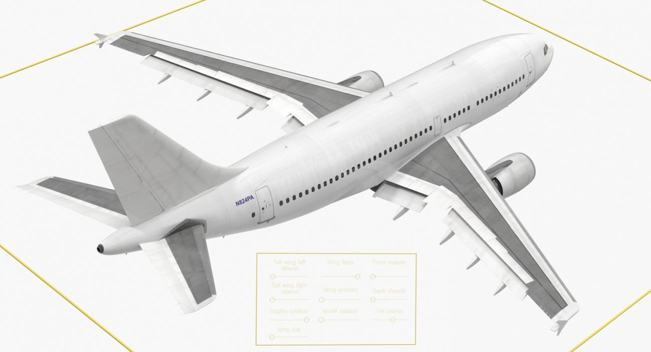 3D model Airbus A310-300 Generic Rigged