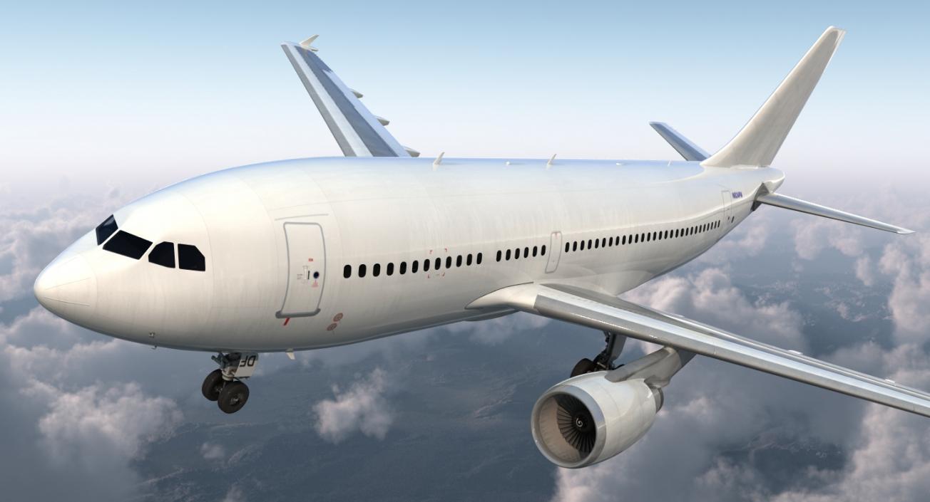 3D model Airbus A310-300 Generic Rigged