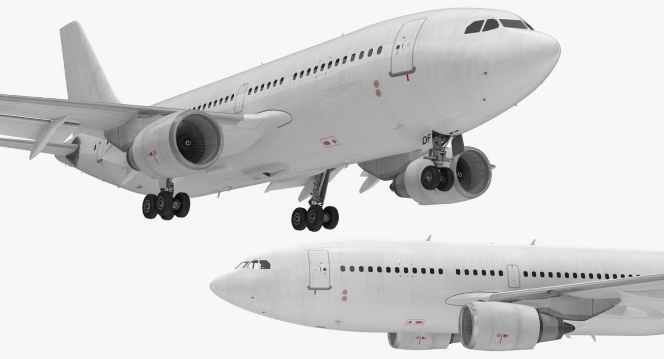 3D model Airbus A310-300 Generic Rigged