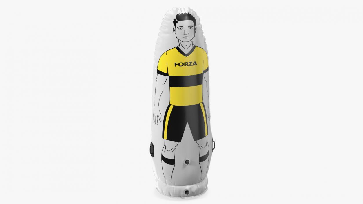 Inflatable Soccer Mannequin Junior Yellow T-shirt 3D model