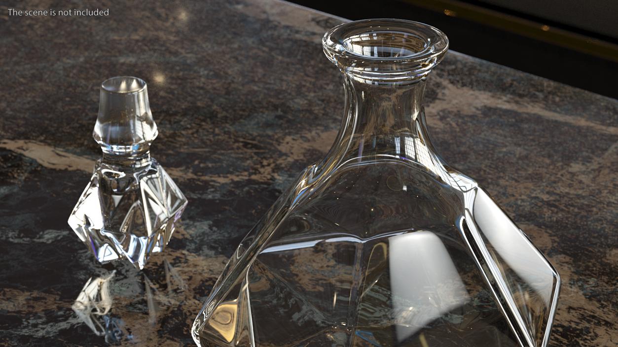 3D Glass Decanters Collection