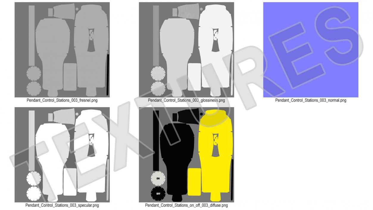 Compact Pendant Control Station On-Off Two-Button 3D model