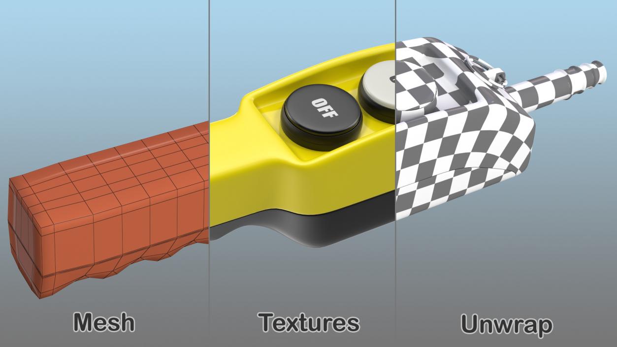 Compact Pendant Control Station On-Off Two-Button 3D model