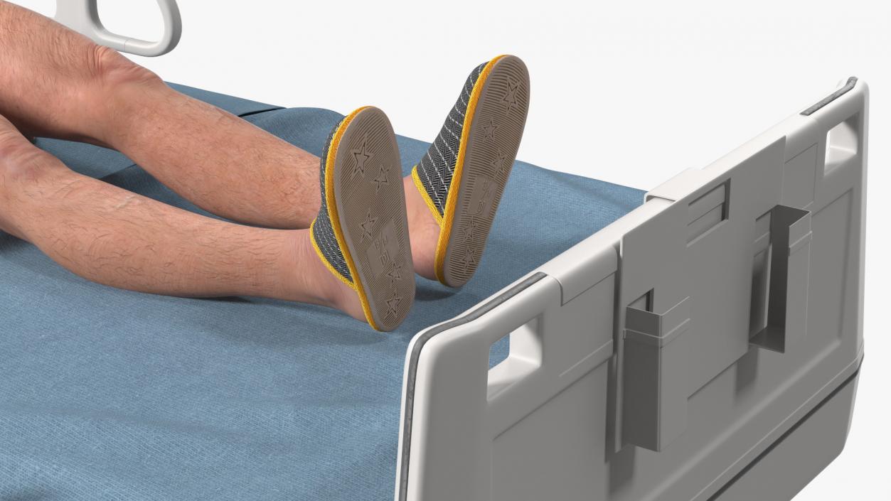 Patient on Hospital Bed And Doctor 3D model