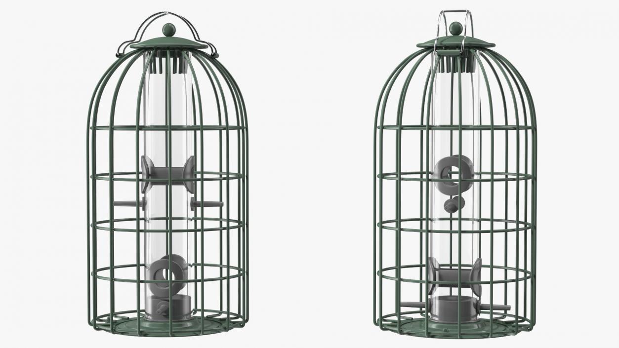 Caged Bird Feeder 3D