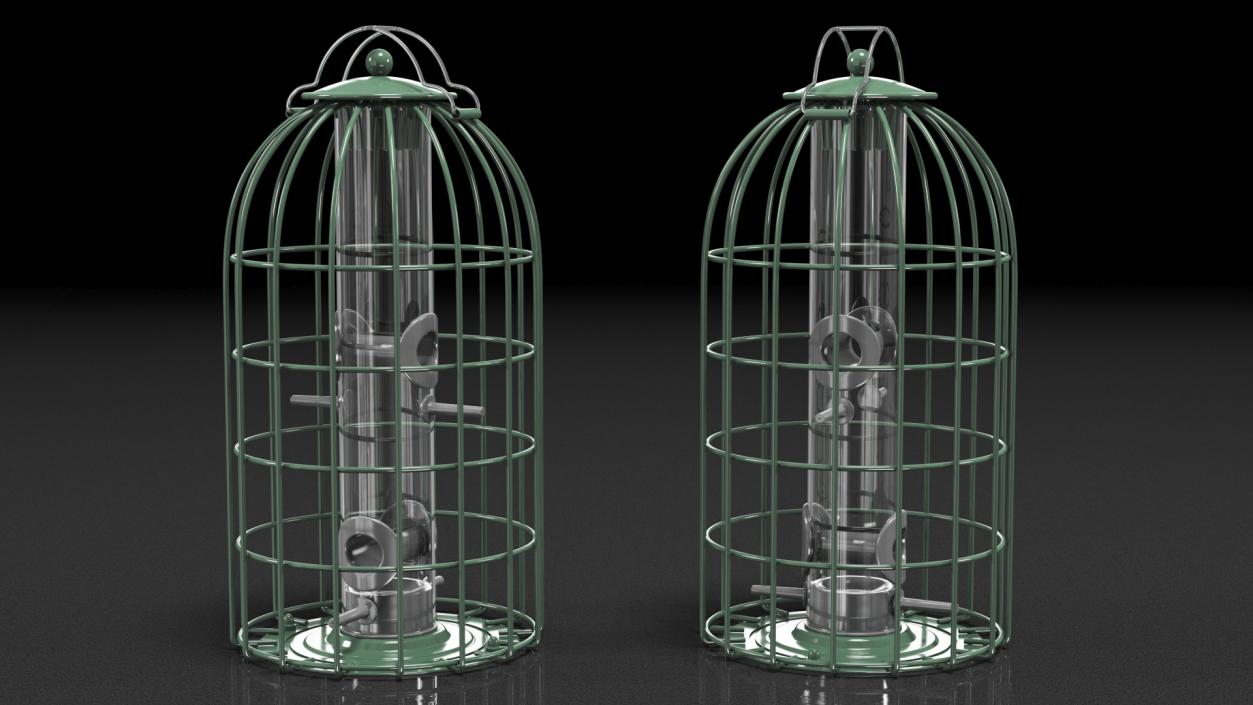 Caged Bird Feeder 3D