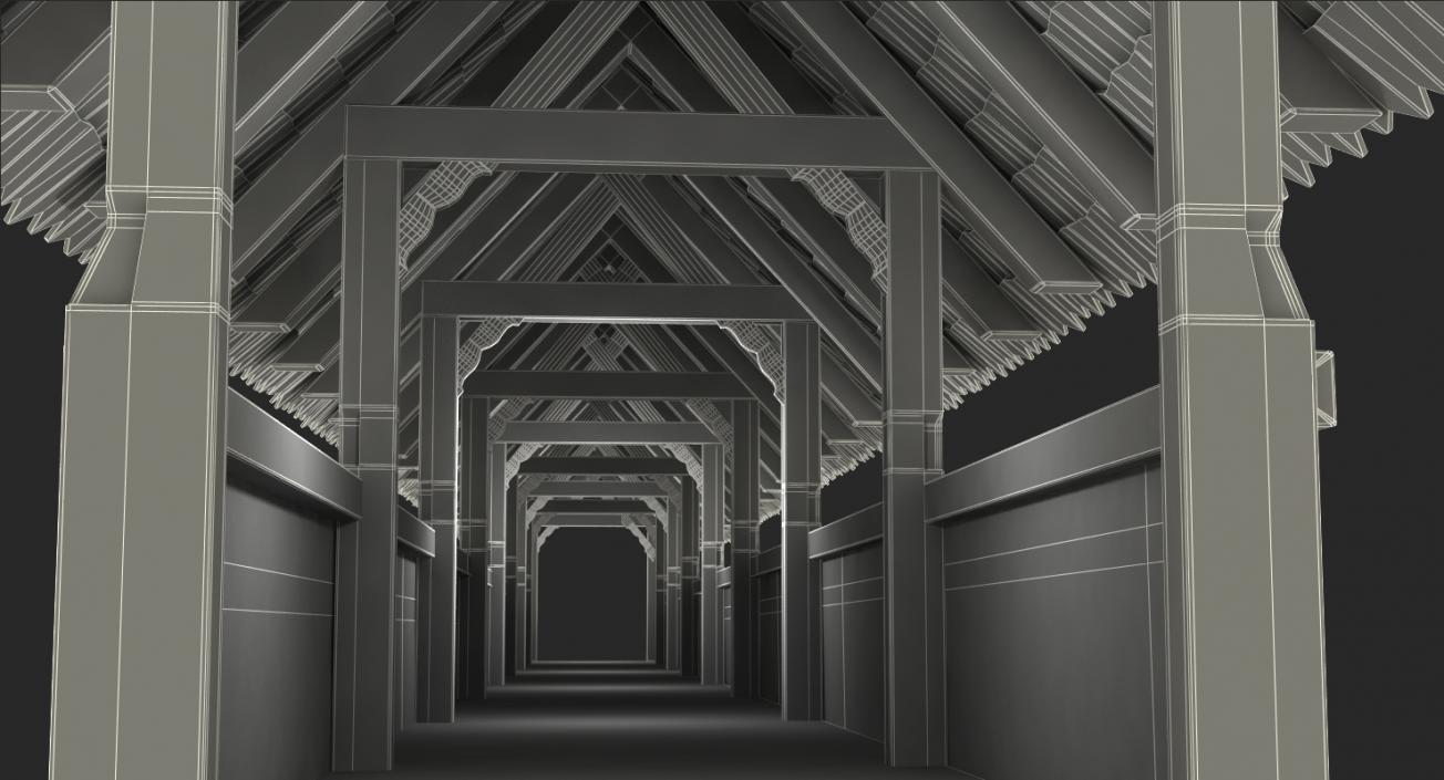 Wooden Footbridge 3D