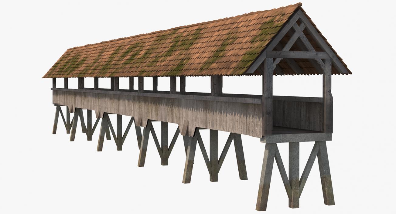 Wooden Footbridge 3D