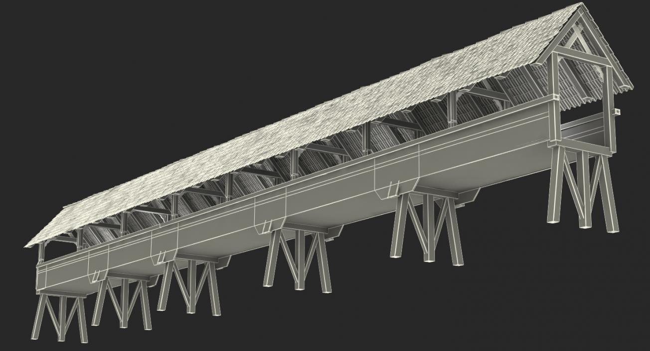 Wooden Footbridge 3D