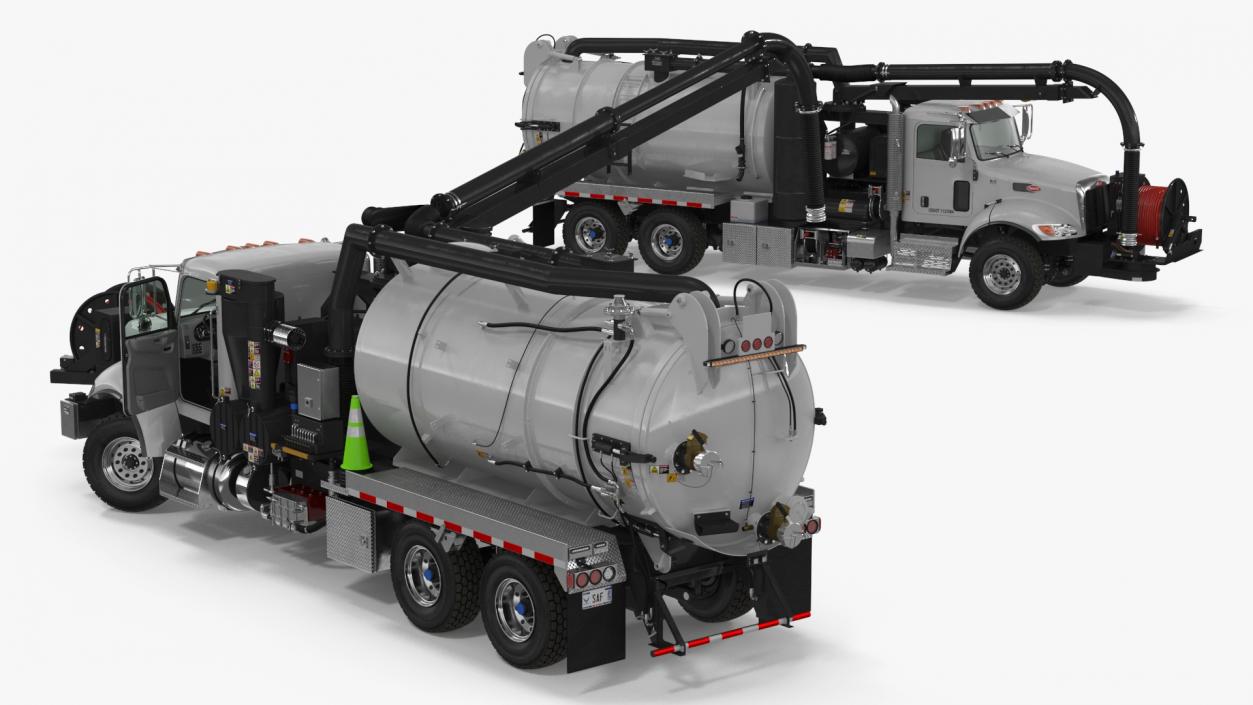 Peterbilt Sewer Cleaner Hydro Excavation Rigged 3D