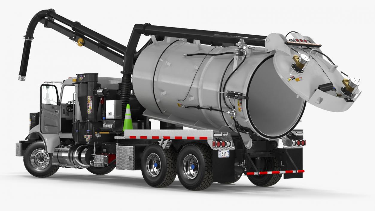 Peterbilt Sewer Cleaner Hydro Excavation Rigged 3D