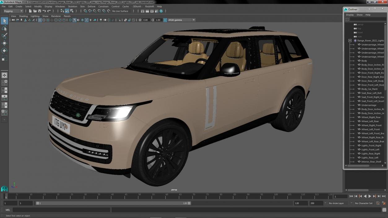 Range Rover 2022 Lights OFF 3D