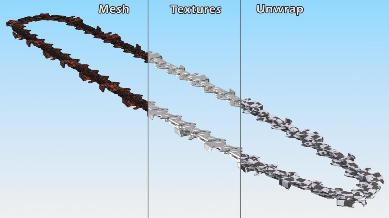 3D Chainsaw Steel Chain Tension model