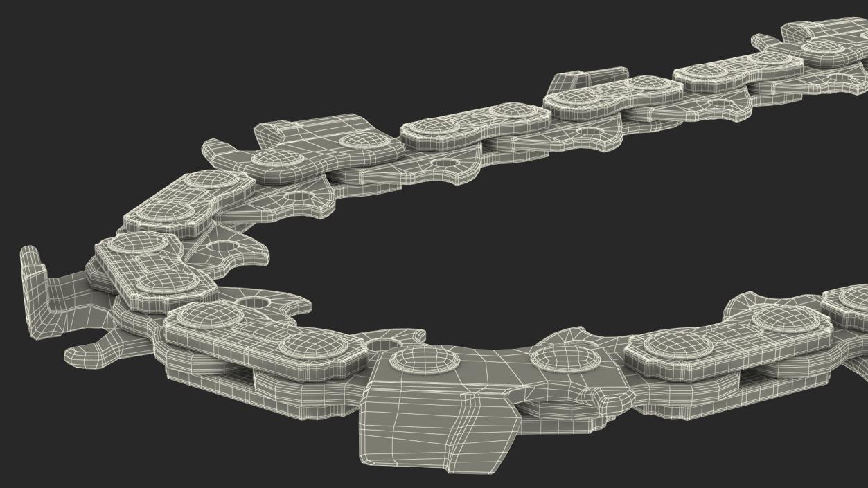 3D Chainsaw Steel Chain Tension model